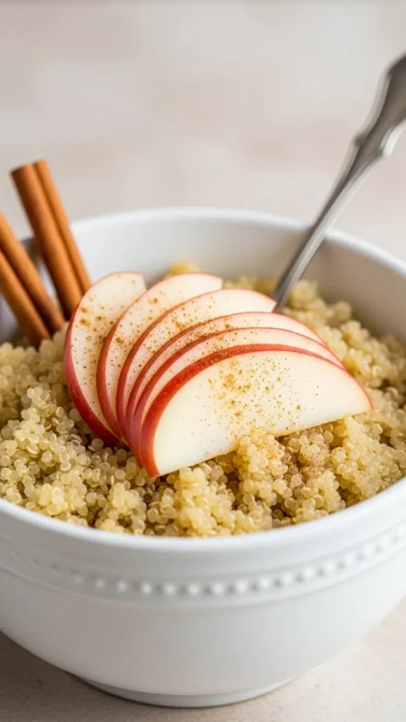 Warm Apple Cinnamon Quinoa
