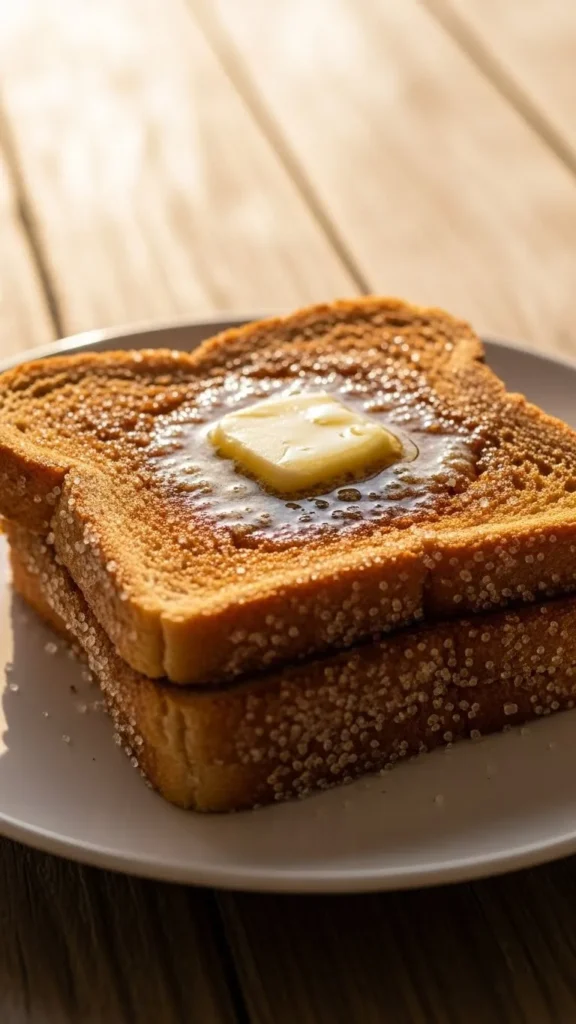 Warm Cinnamon Toast With Butter