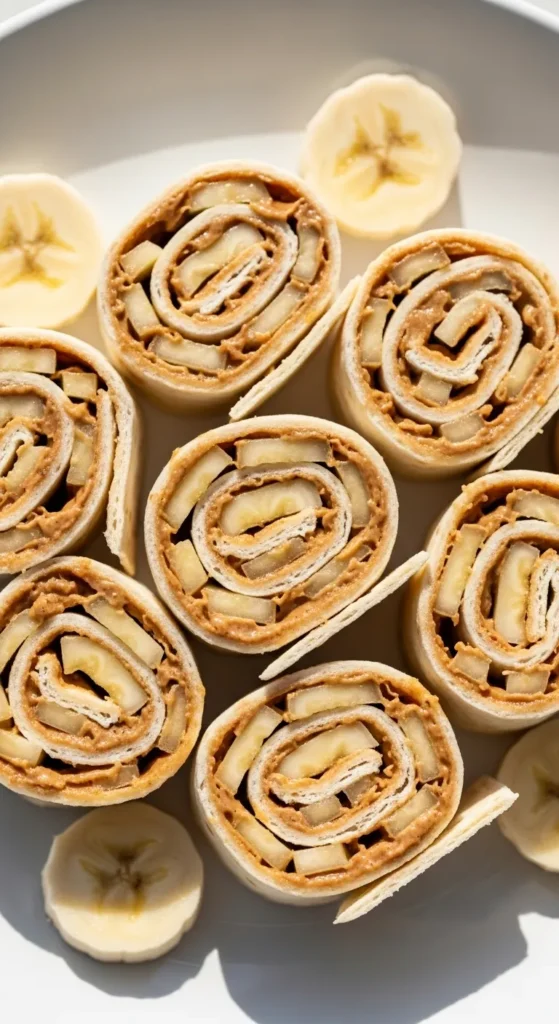 Almond Butter and Banana Roll-Ups
