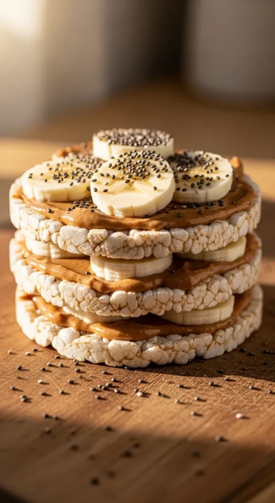 Almond Butter on Rice Cakes