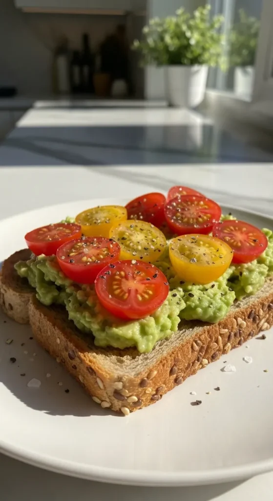 Avocado Toast with Cherry Tomatoes