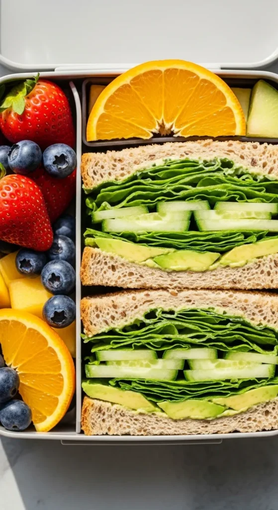 Avocado Veggie Sandwich Boxes