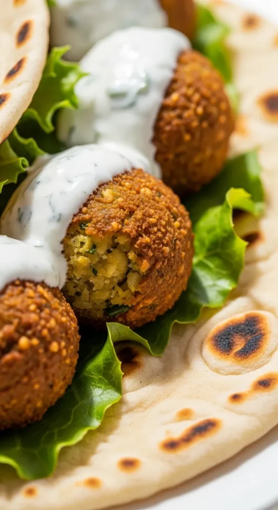 Baked Falafel Wraps