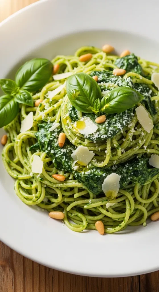 Basil and Spinach Capellini