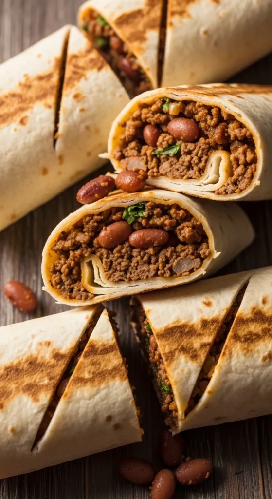 Beef and Bean Burritos
