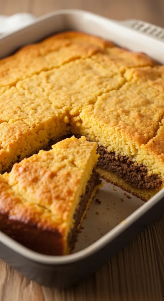 Beef and Cornbread Bake