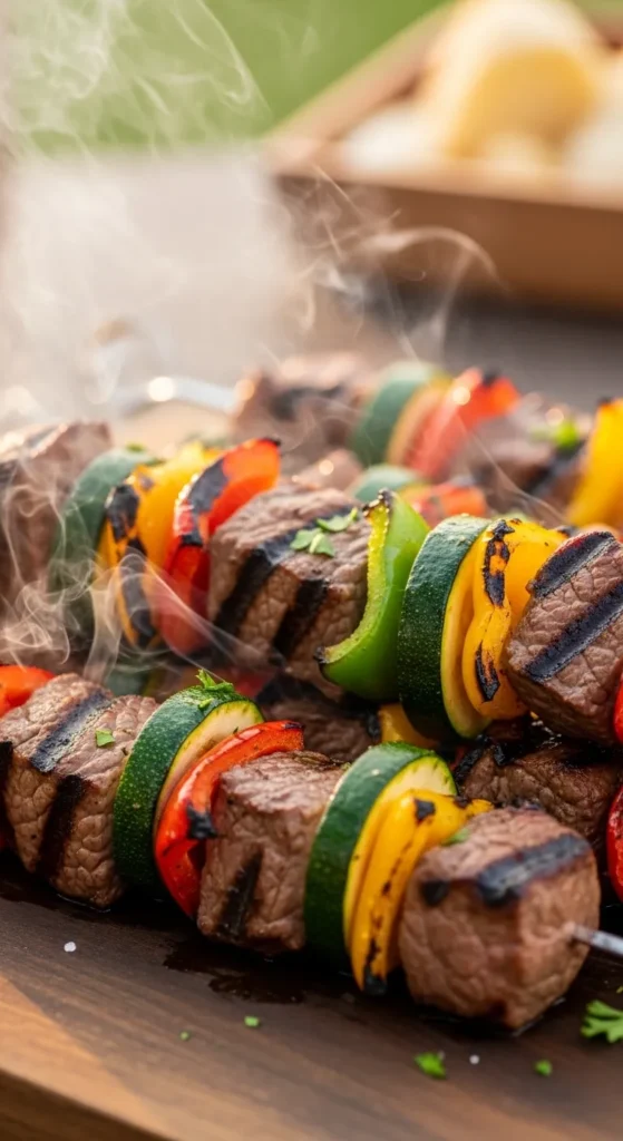 Beef and Veggie Skewers