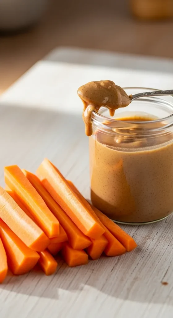 Carrot Sticks with Almond Butter