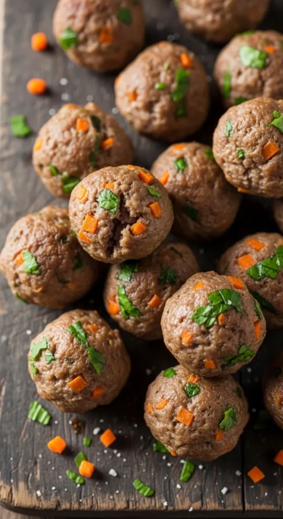 Carrot and Herb Mini Meatballs