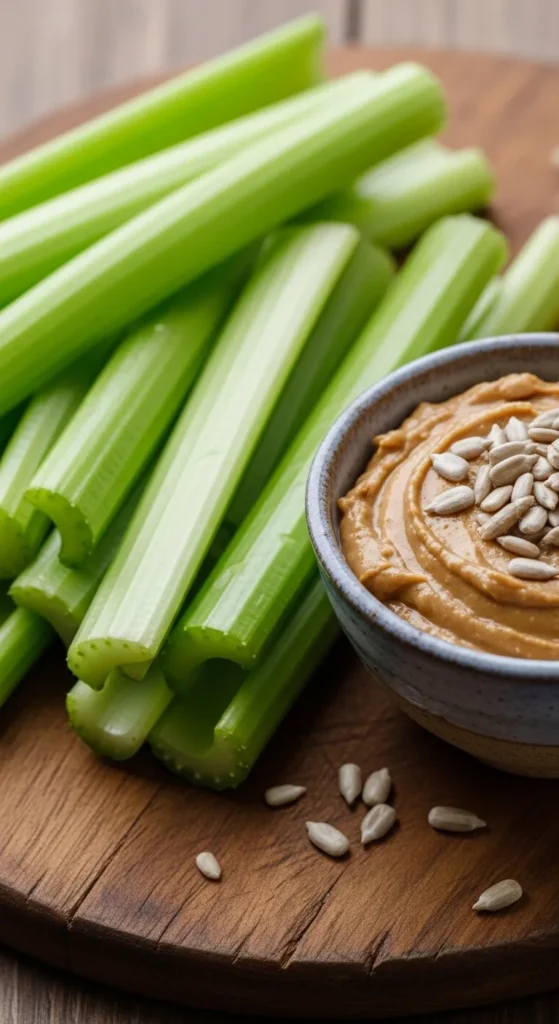 Celery with Sunflower Seed Butter