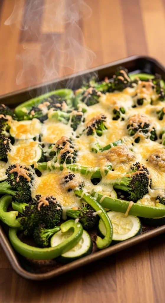 Cheesy Green Veggie Medley