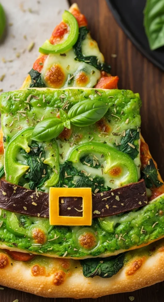 Cheesy Leprechaun Hat Pizza