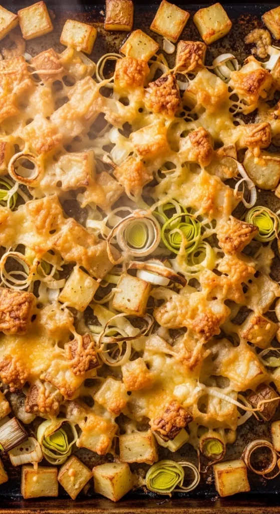 Cheesy Potato and Leek Sheet Pan