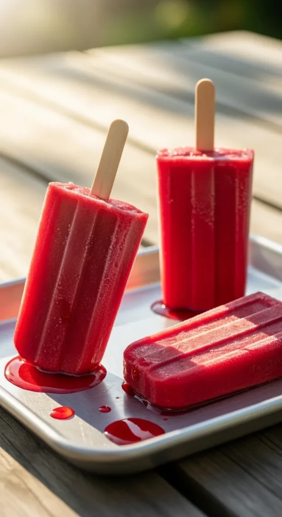 Cherry Smoothie Popsicles