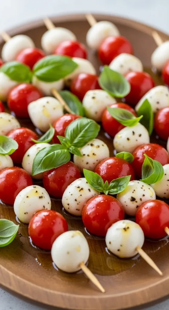 Cherry Tomatoes and Mozzarella Bites