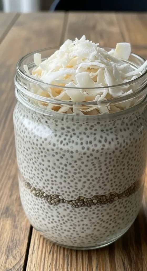 Chia Pudding with Coconut Flakes