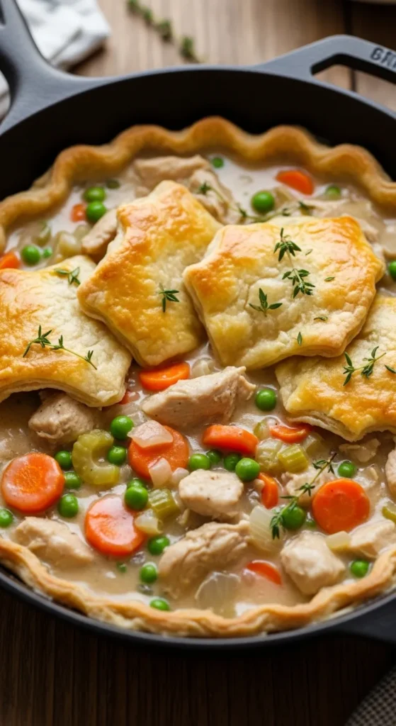 Chicken Pot Pie Style Skillet