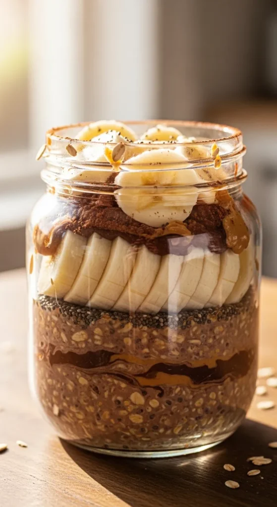 Chocolate Peanut Butter Overnight Oats