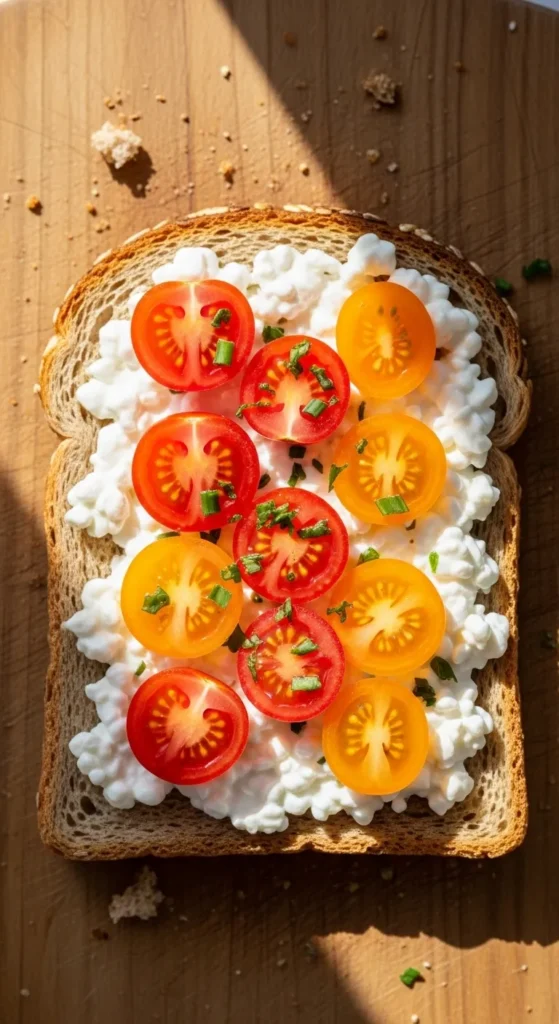 Cottage Cheese and Tomato Toast