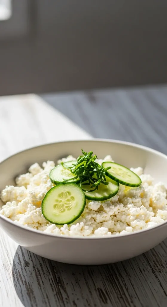 Cottage Cheese with Cucumber