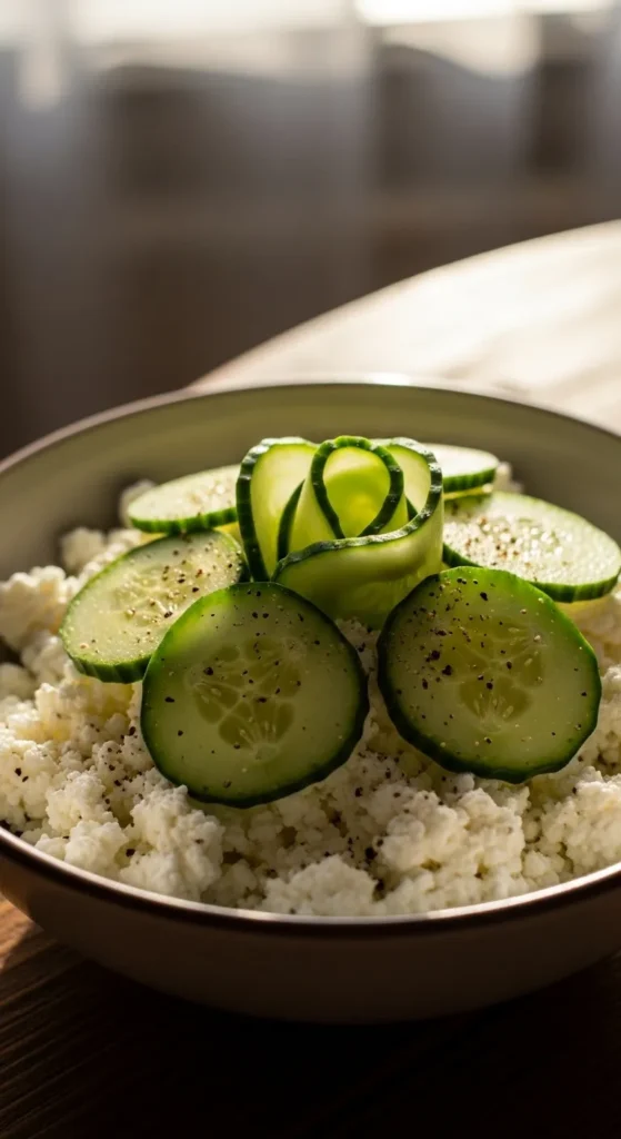Cottage Cheese with Cucumber