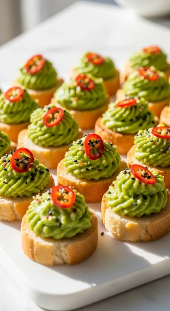 Creamy Avocado Toast Bites