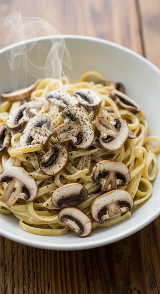 Creamy Mushroom Fettuccine