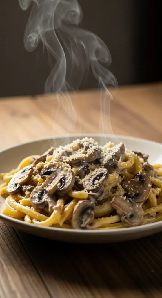 Creamy Mushroom Garlic Pasta
