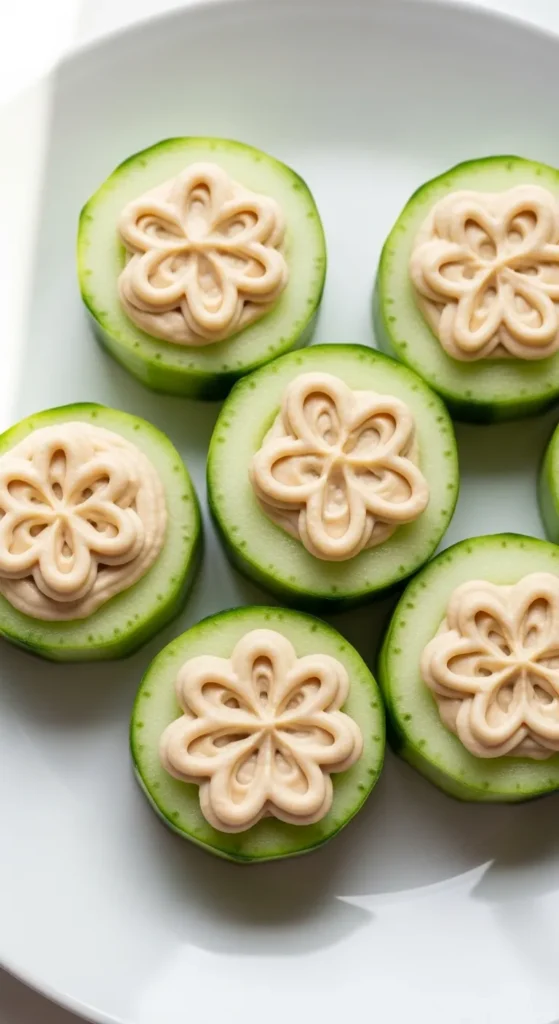 Cucumber and Hummus Cups