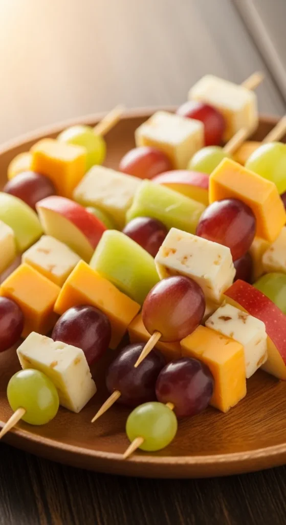 Fruit and Nut Butter Skewers