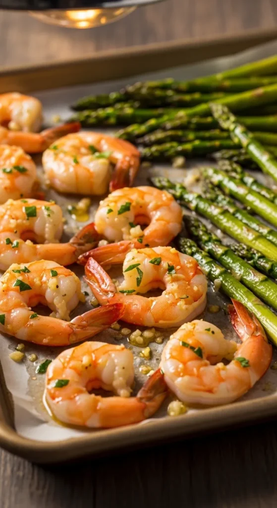 Garlic Butter Shrimp and Asparagus