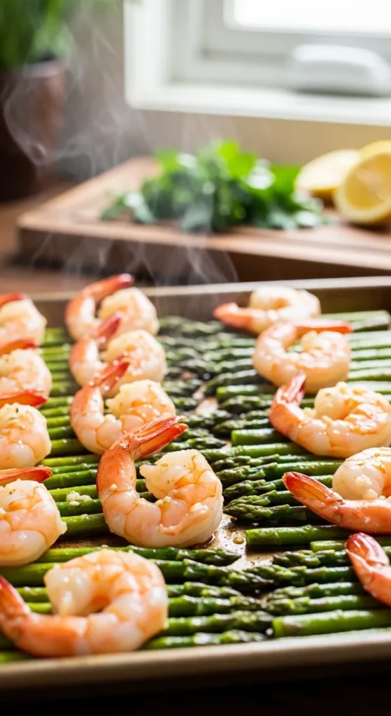 Garlic Butter Shrimp with Asparagus