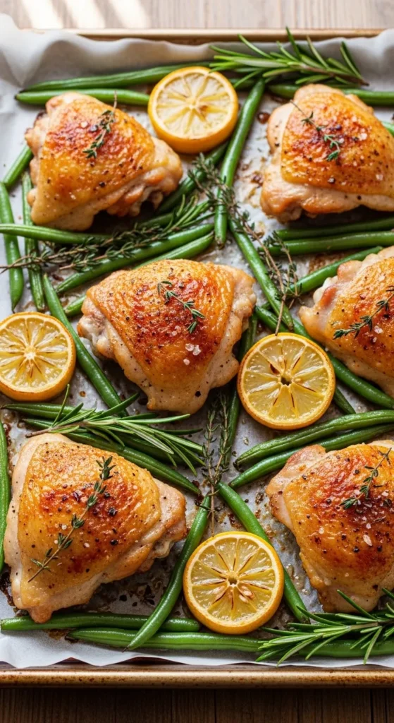 Garlic Lemon Chicken and Green Beans