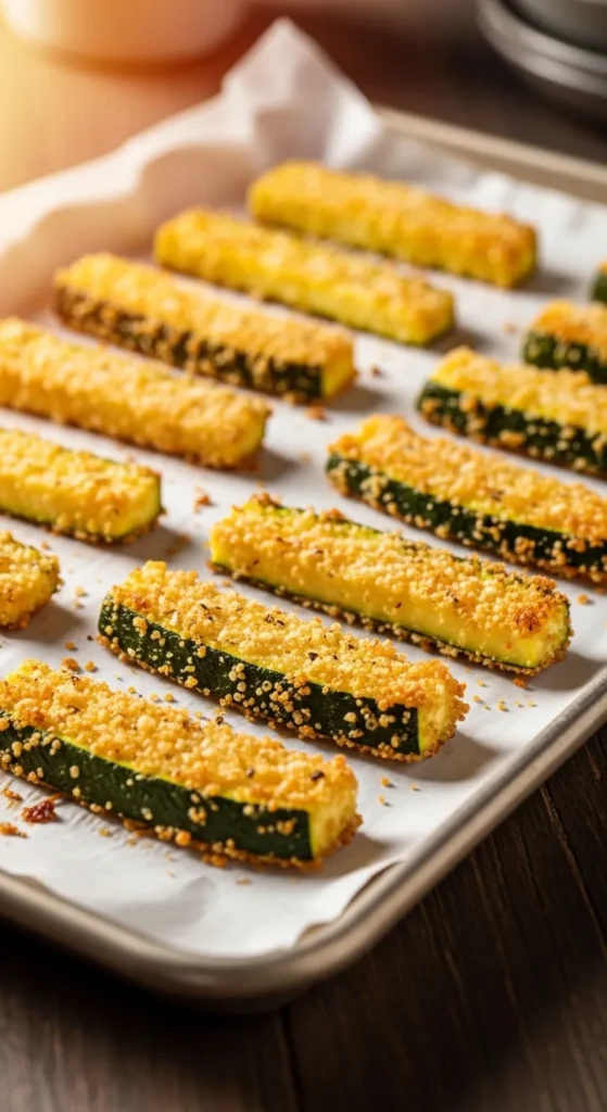 Garlic Parmesan Zucchini Fries