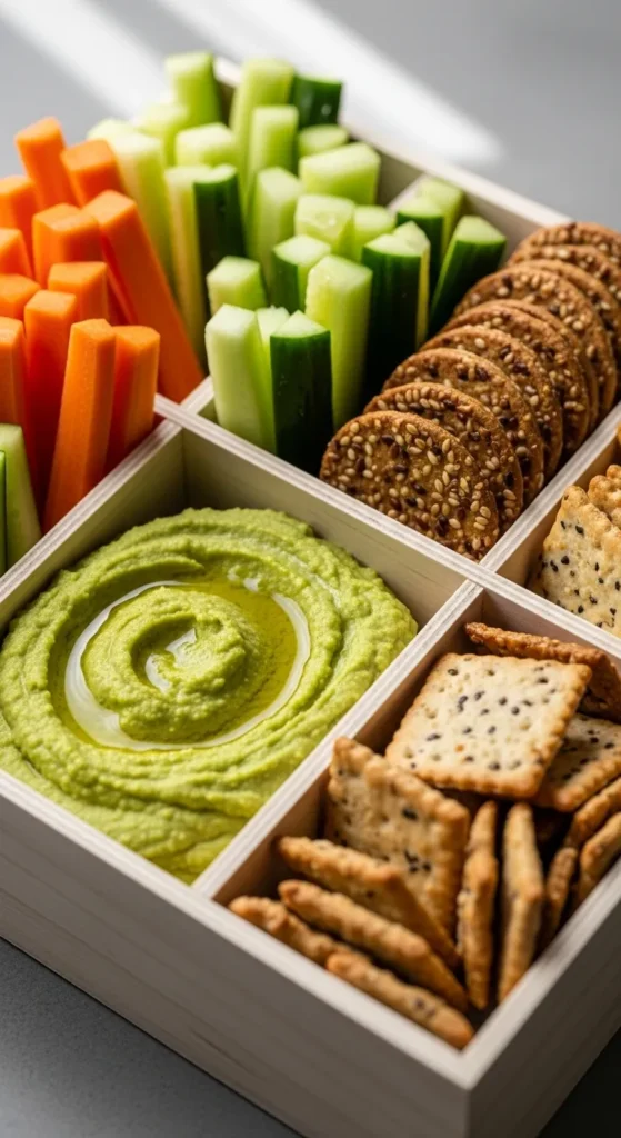 Green Hummus Snack Boxes