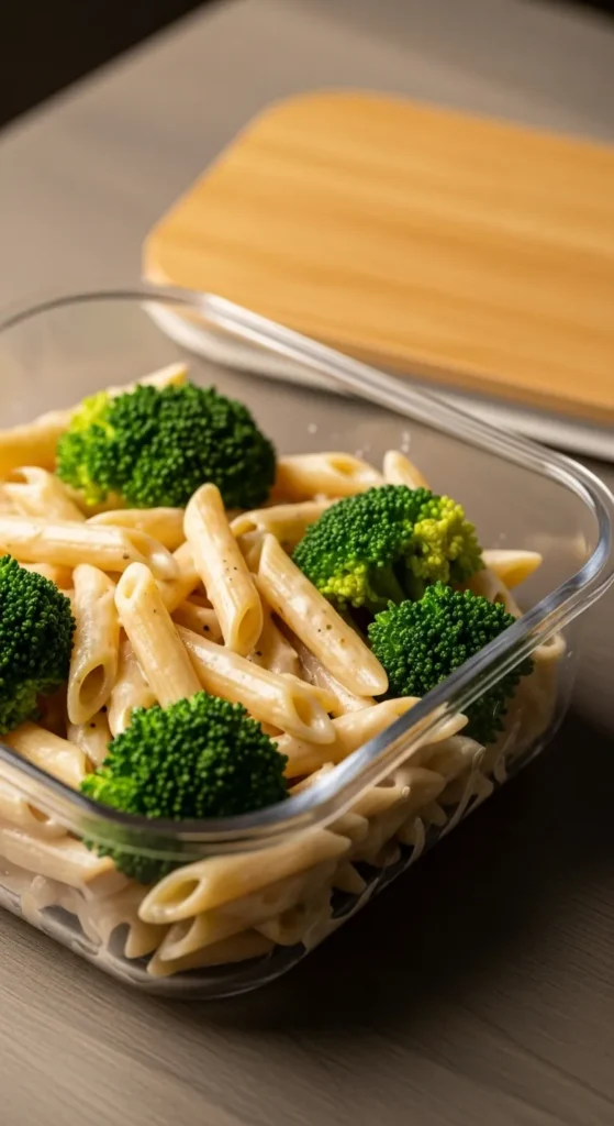 Green Pasta Alfredo with Broccoli