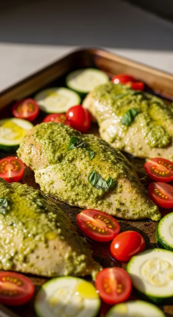 Green Pesto Chicken Bake