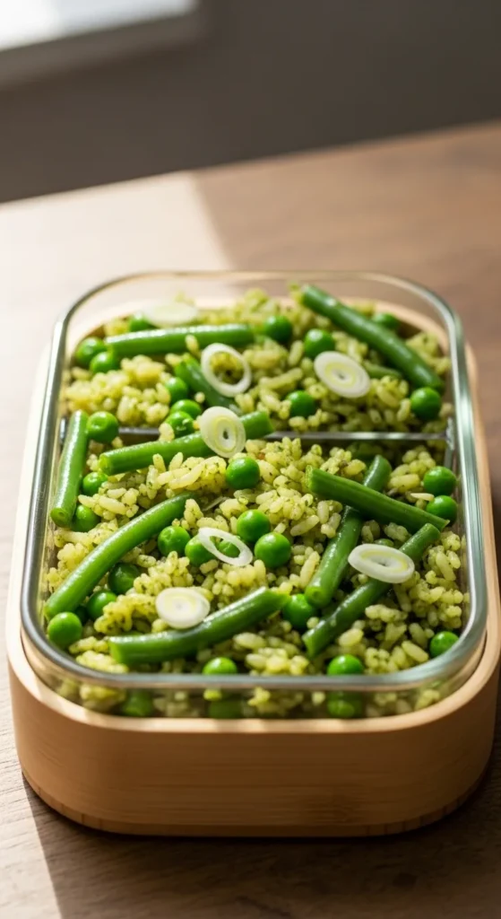 Green Veggie Fried Rice