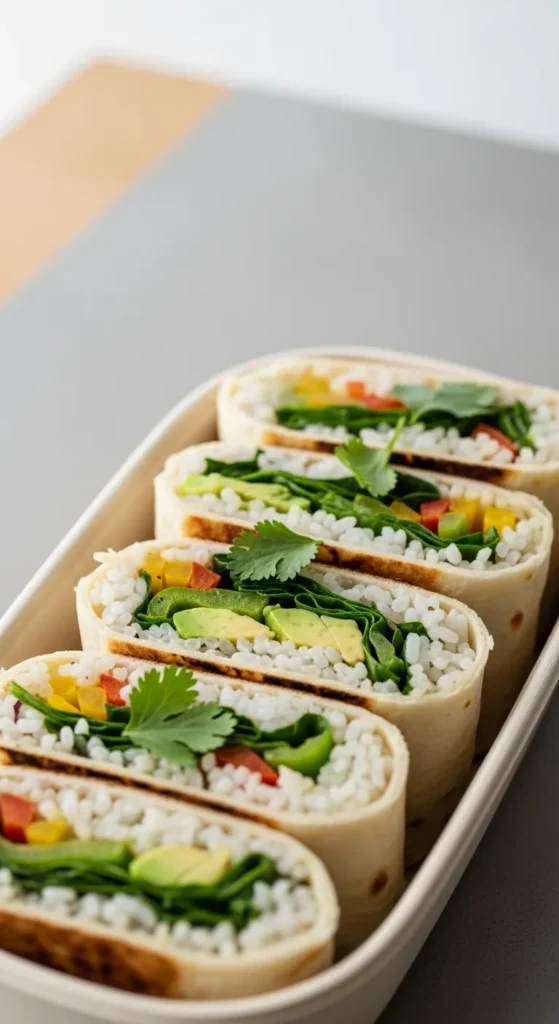 Green Veggie Rice Wraps