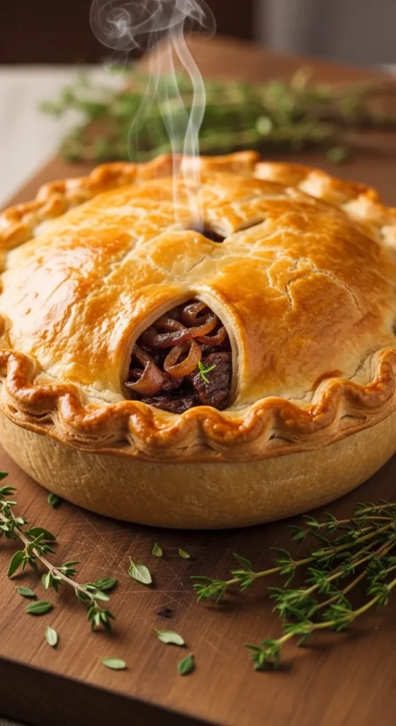 Guinness-Free Irish Beef and Onion Pie