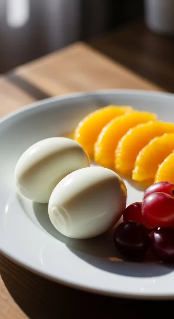 Hard-Boiled Eggs and Fruit