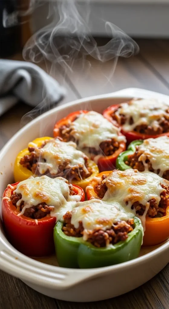 Hearty Beef-Stuffed Bell Peppers