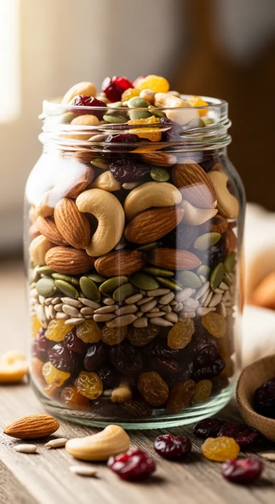 Homemade Trail Mix Jar