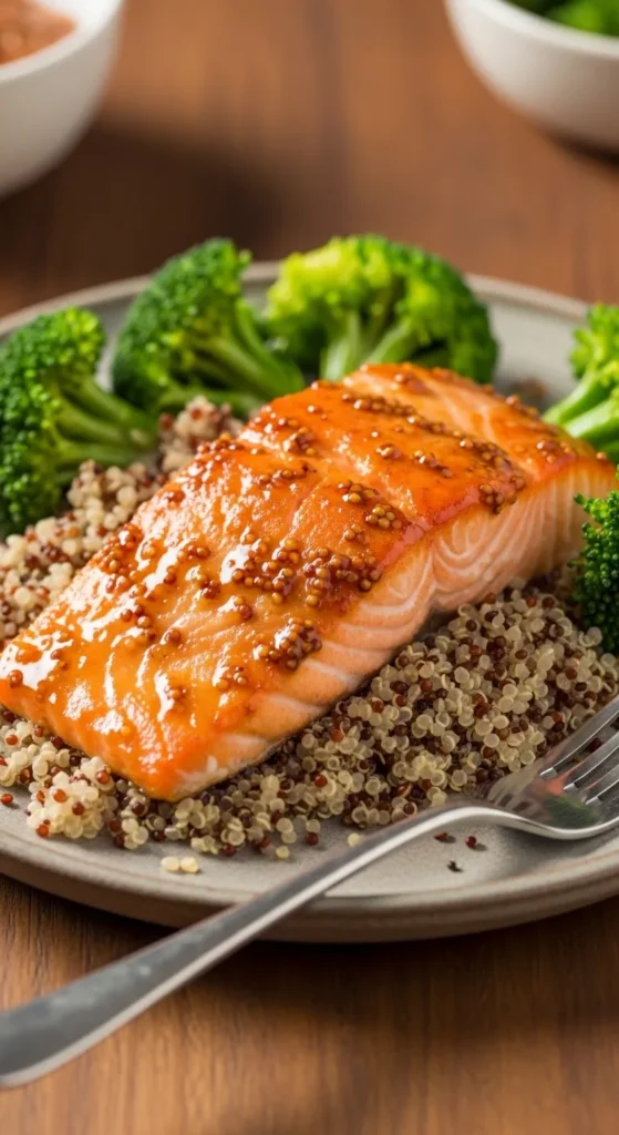 Honey Mustard Salmon with Quinoa