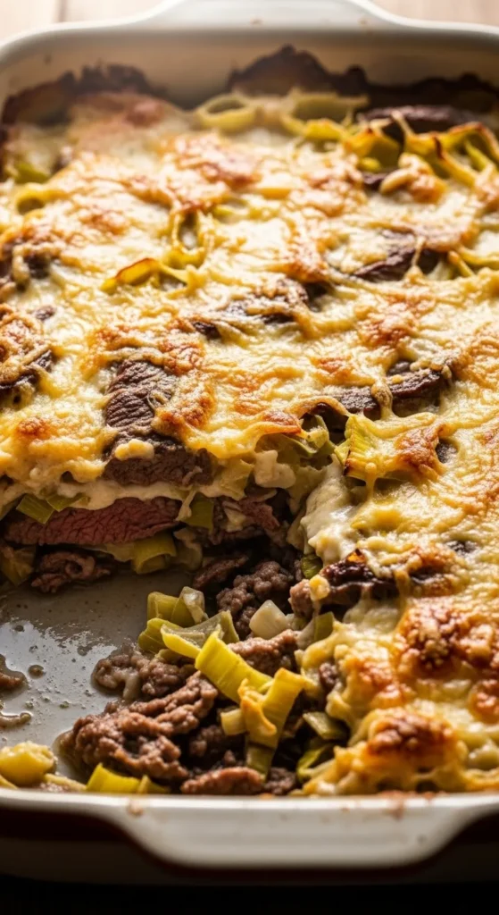 Irish Beef and Leek Gratin