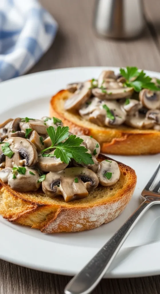 Irish Creamy Mushrooms on Toast