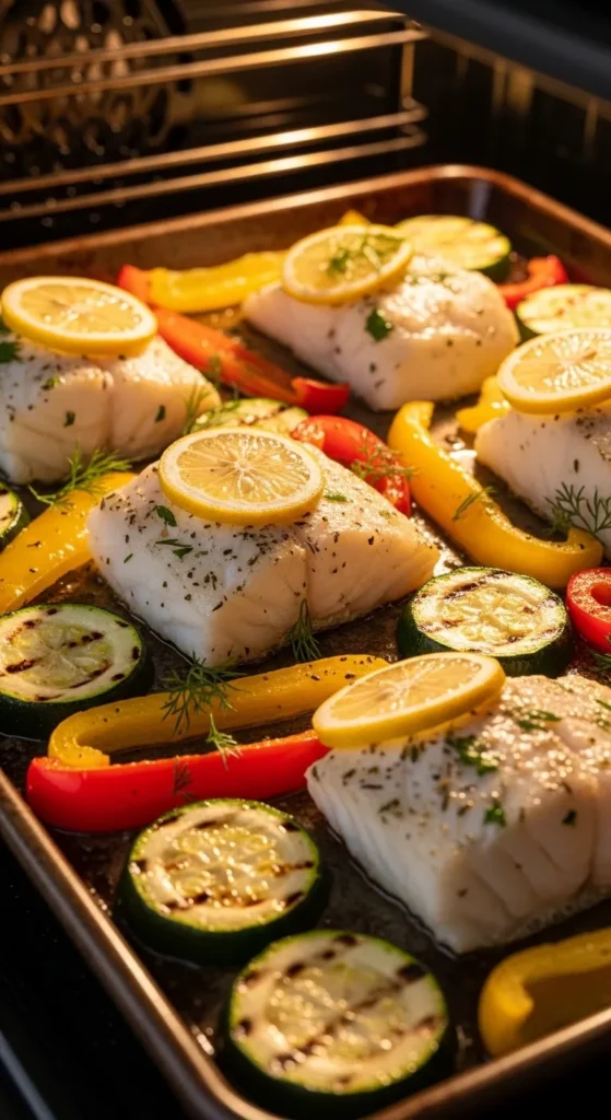 Lemon-Dill Cod and Veggies