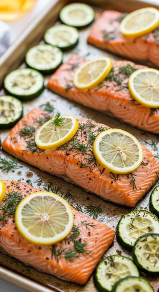 Lemon Dill Salmon with Zucchini