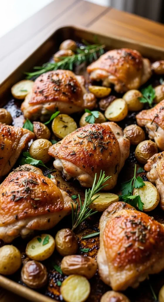 Lemon Herb Chicken with Baby Potatoes