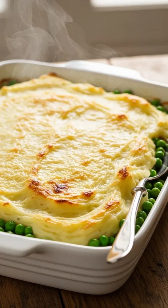 Mashed Potato and Green Pea Bake